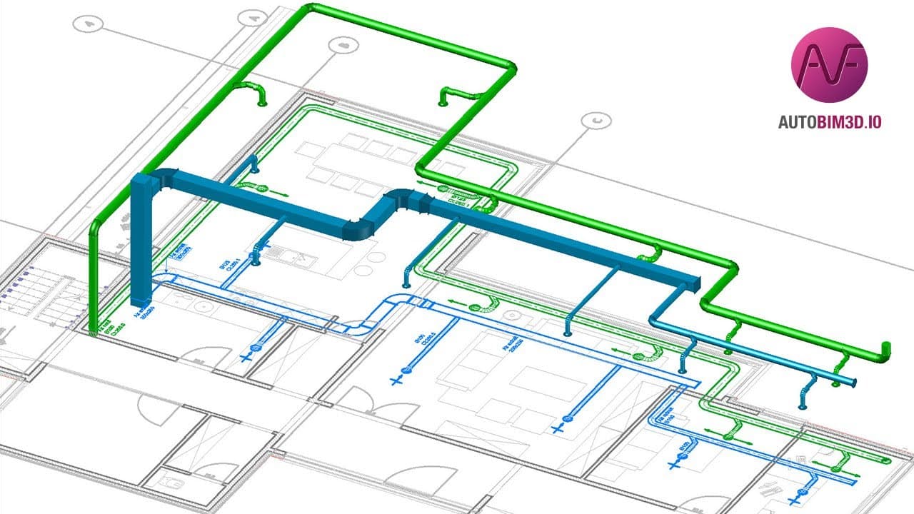 Modélisation BIM 3D de réseaux CVC