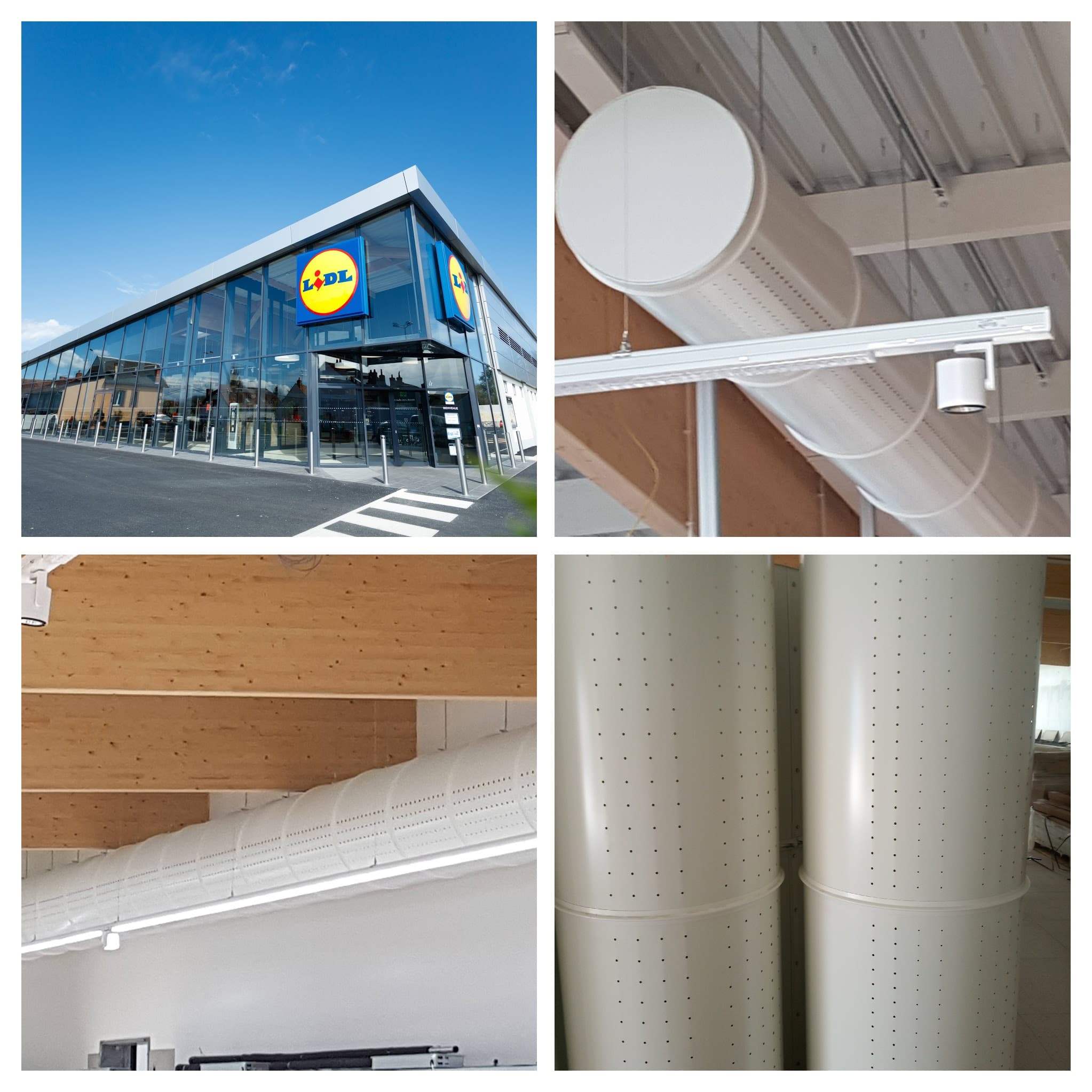 Gaines micro-perforées Eurosystem — réalisation LIDL