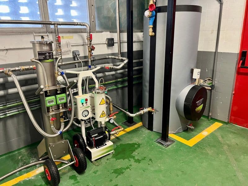 Station mobile HVAC Europe en chaufferie